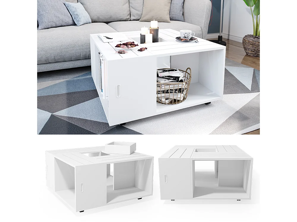 Couchtisch weiß 80x80x43 anton