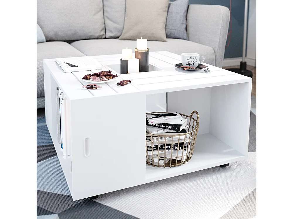 Couchtisch weiß 80x80x43 anton