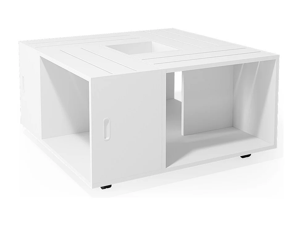 Table basse blanc 80x80x43 anton