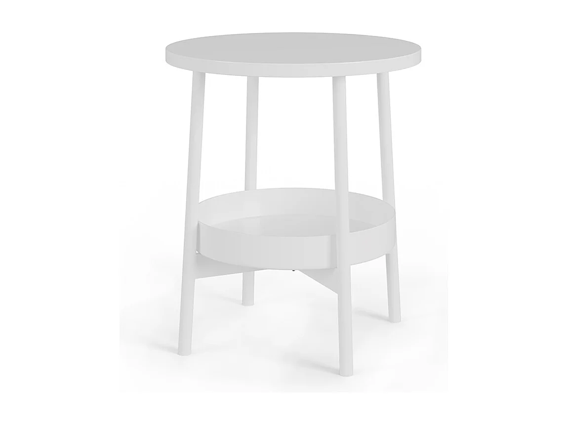 Tavolino da salotto bianco 40x40x47.5 riono