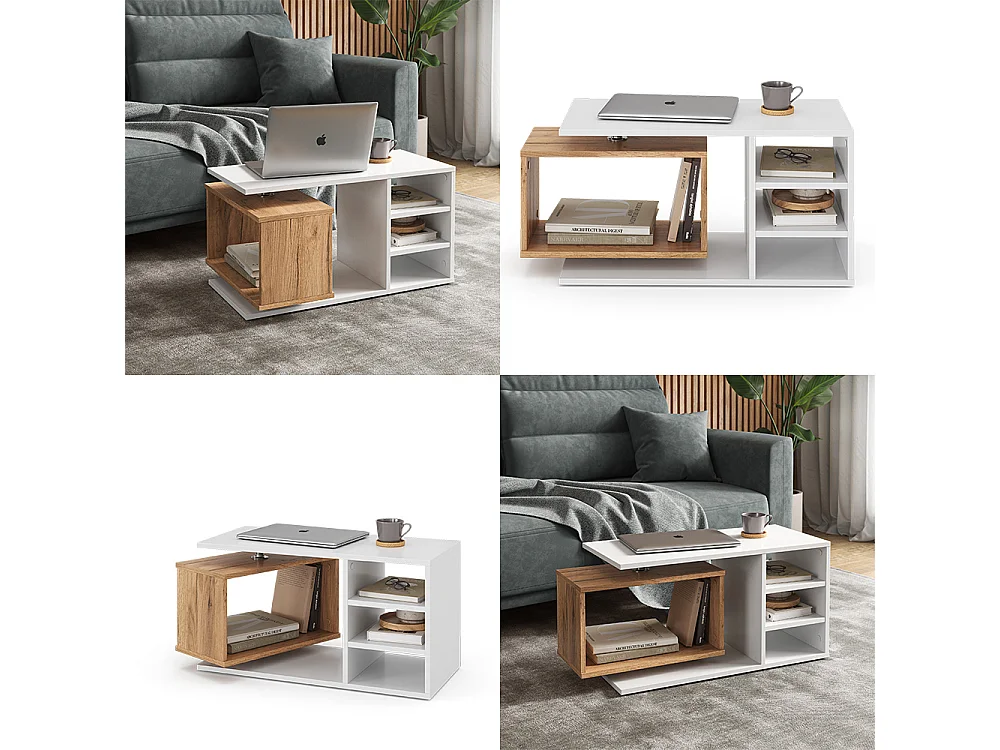 Couchtisch weiß 88x35x40 rafi