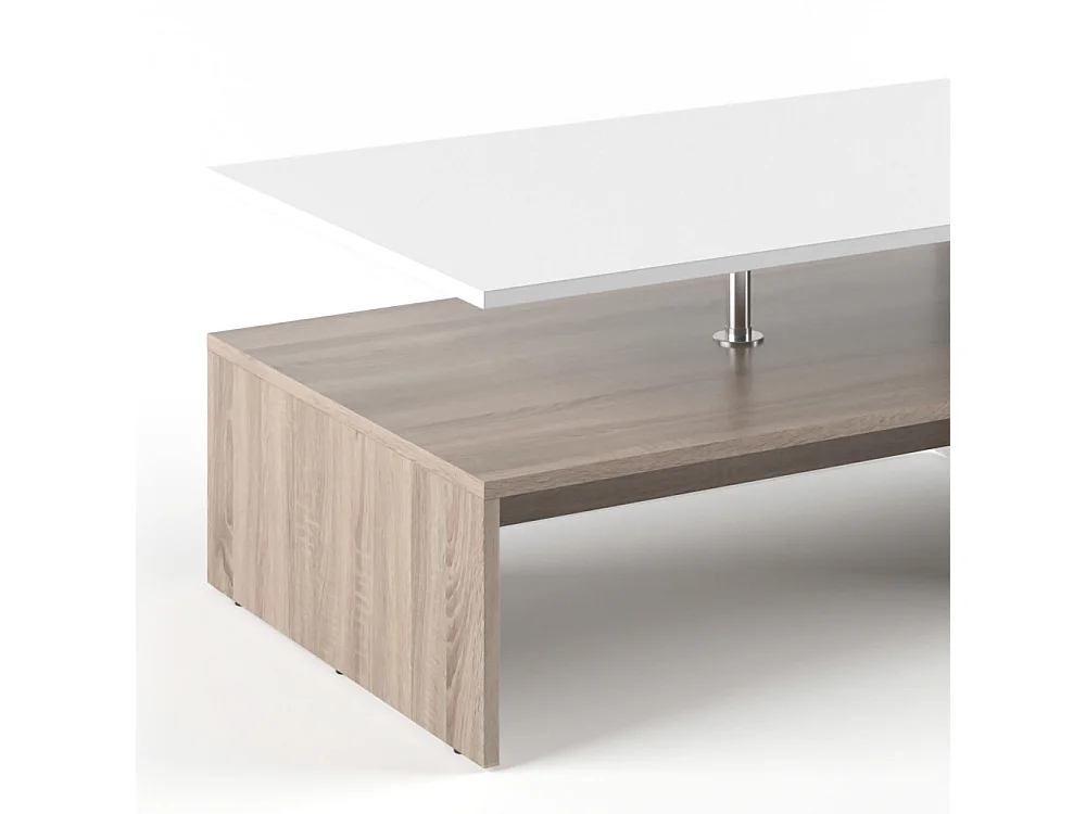 Couchtisch weiß/sonoma 90x60x42 amato