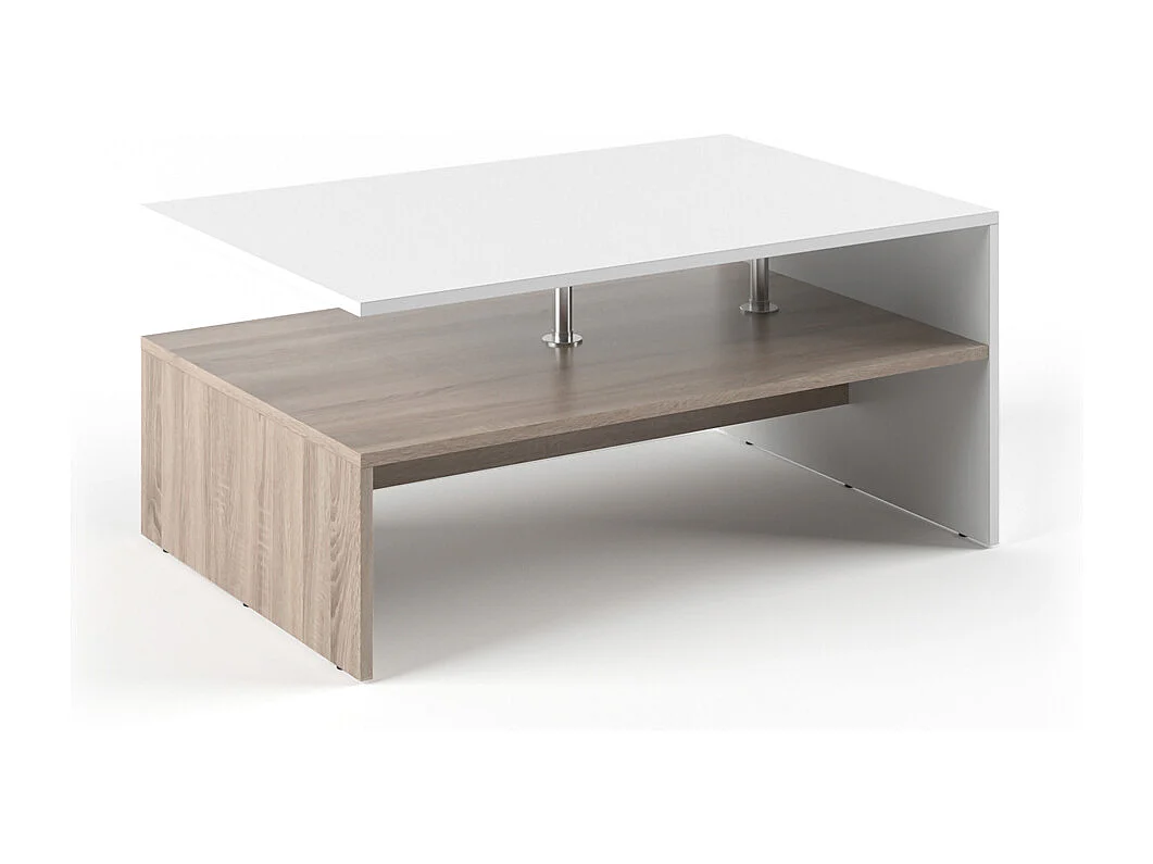 Table basse blanc/sonoma 90x60x42 amato