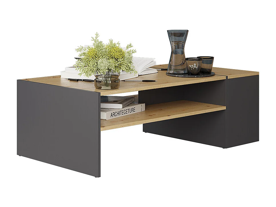 Couchtisch artisan eiche/anthrazit 110x60x36 rubby