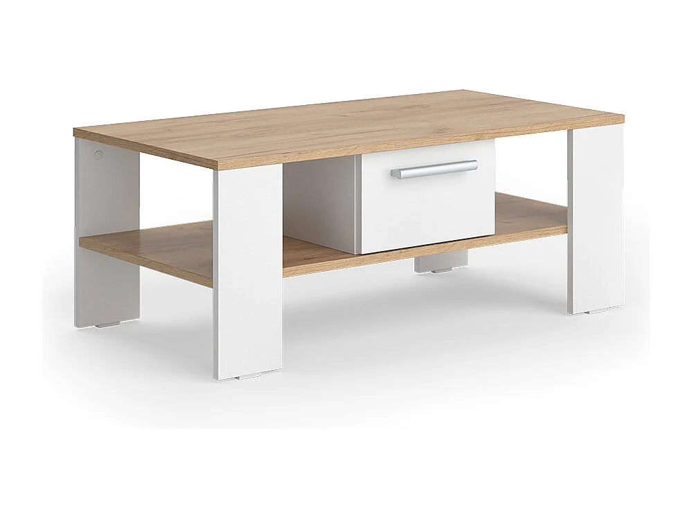 Couchtisch goldkraft eiche/weiß 89.8x46.4x35.8 wilmut