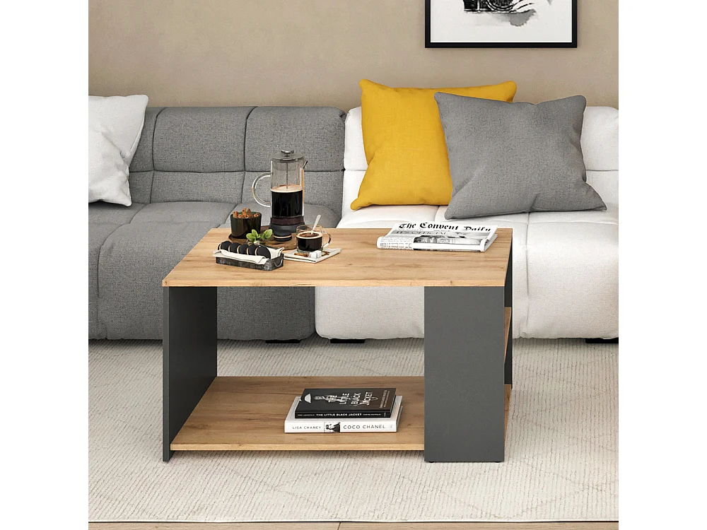 Table basse anthracite 90x59x48.1 dario