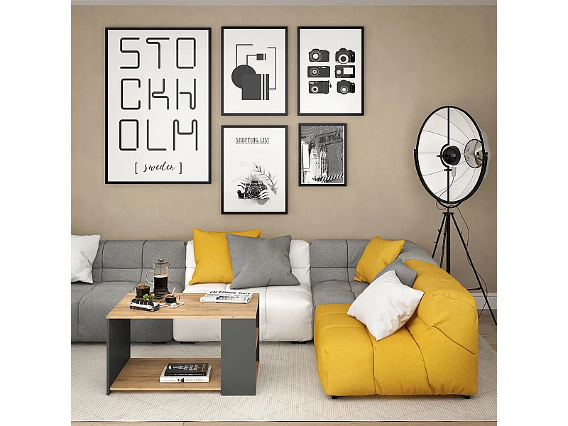 Couchtisch anthrazit 90x59x48.1 dario