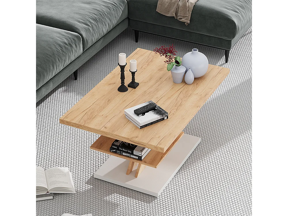 Table basse blanc 90x60x45 arivo