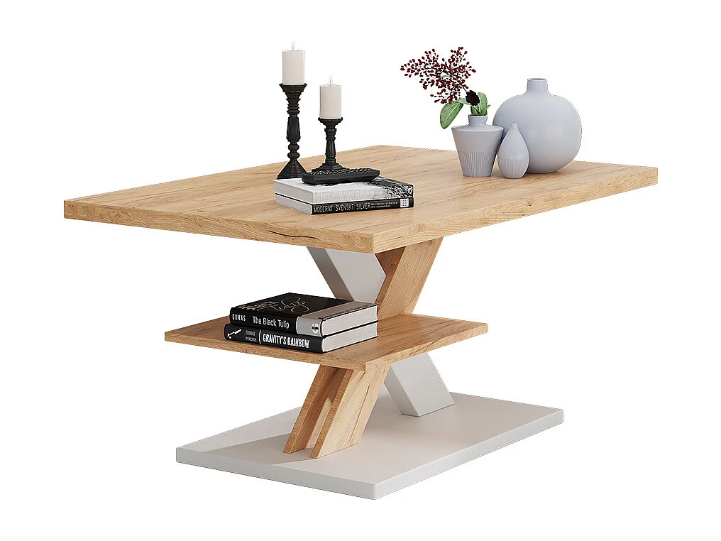 Table basse blanc 90x60x45 arivo