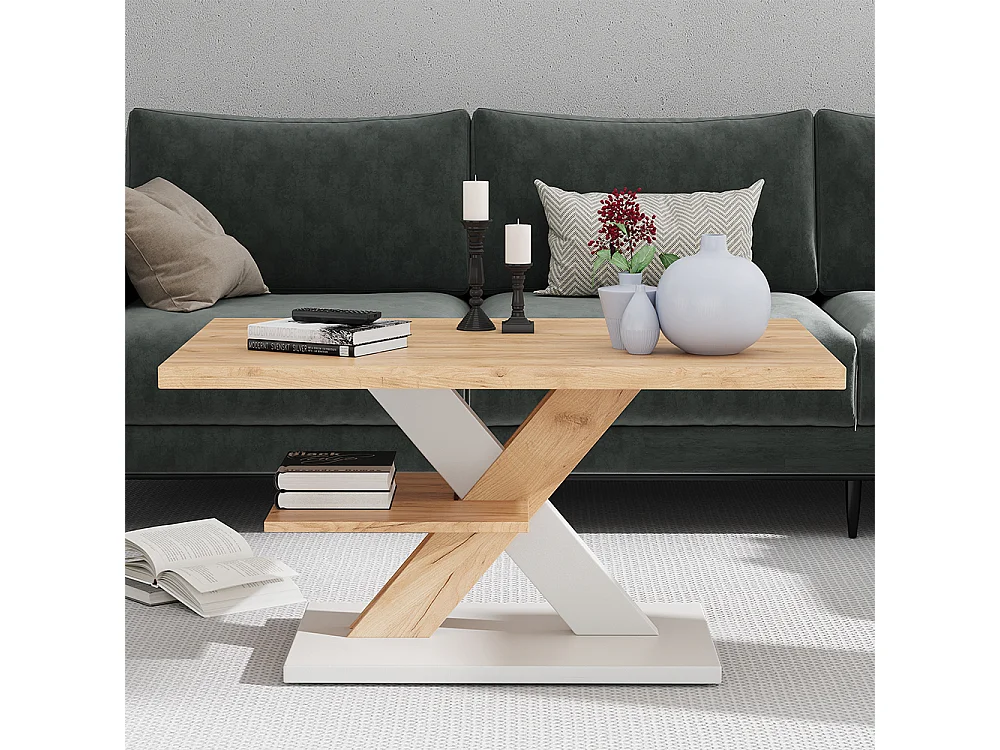 Table basse blanc 90x60x45 arivo