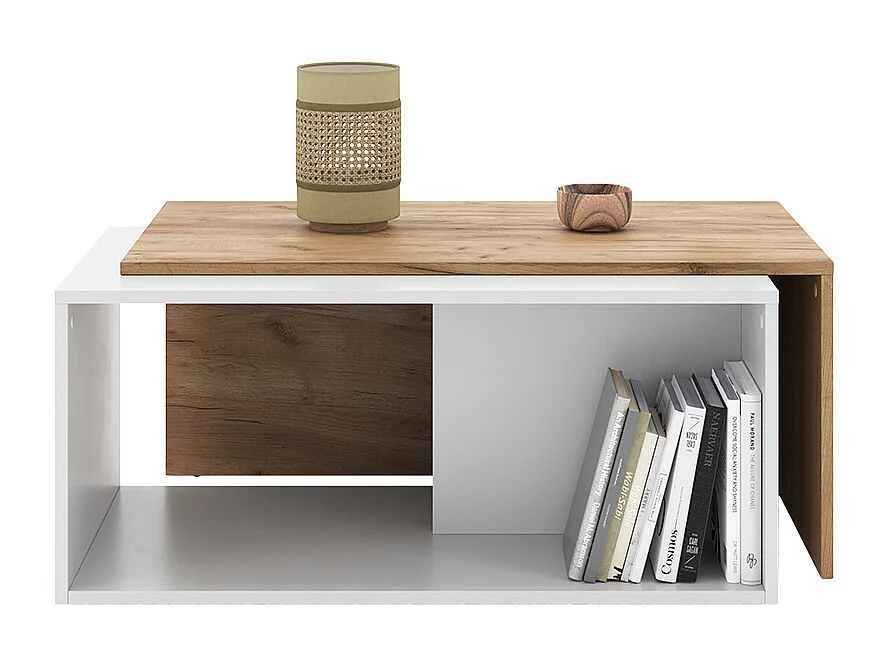 Table basse chêne blanc/force de lor 90x48x40 paul