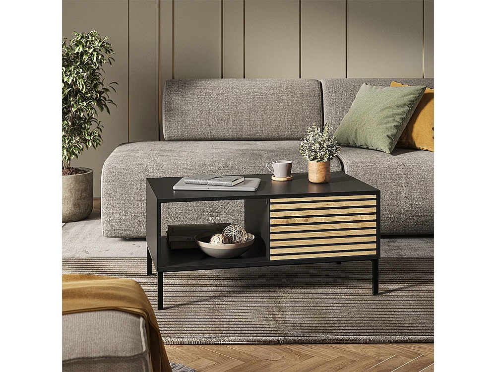Sofabord guld power eg/antracit 90x50x45 eliza