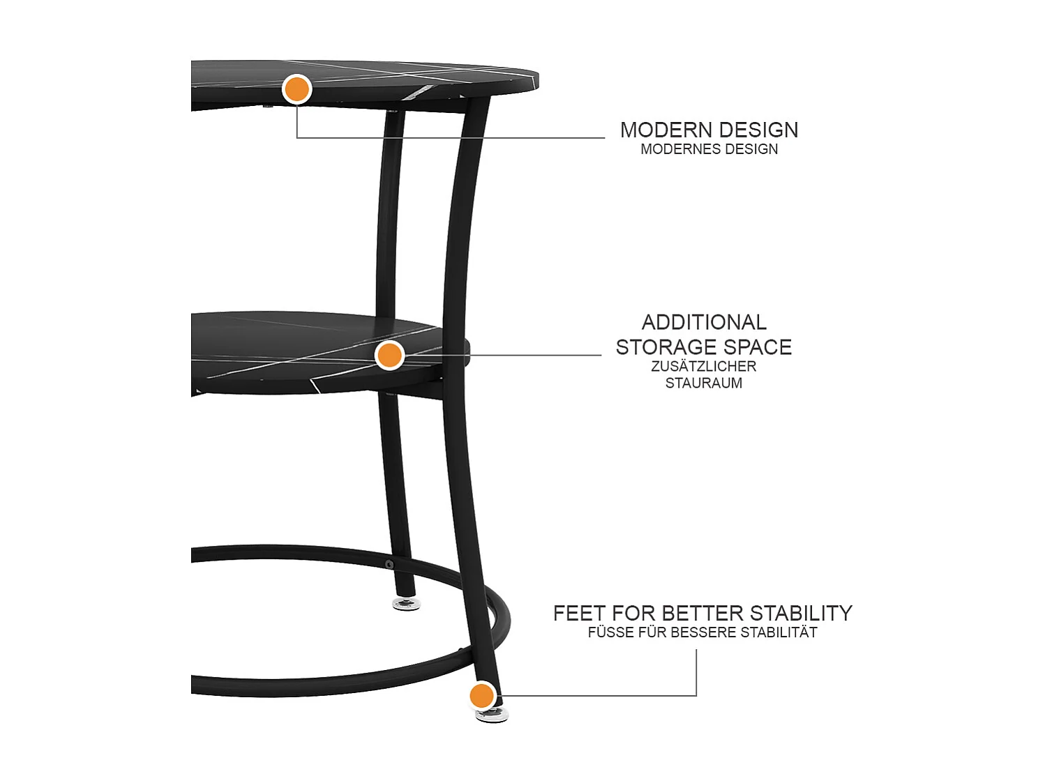 Table basse marbre 50x50x55 quebec