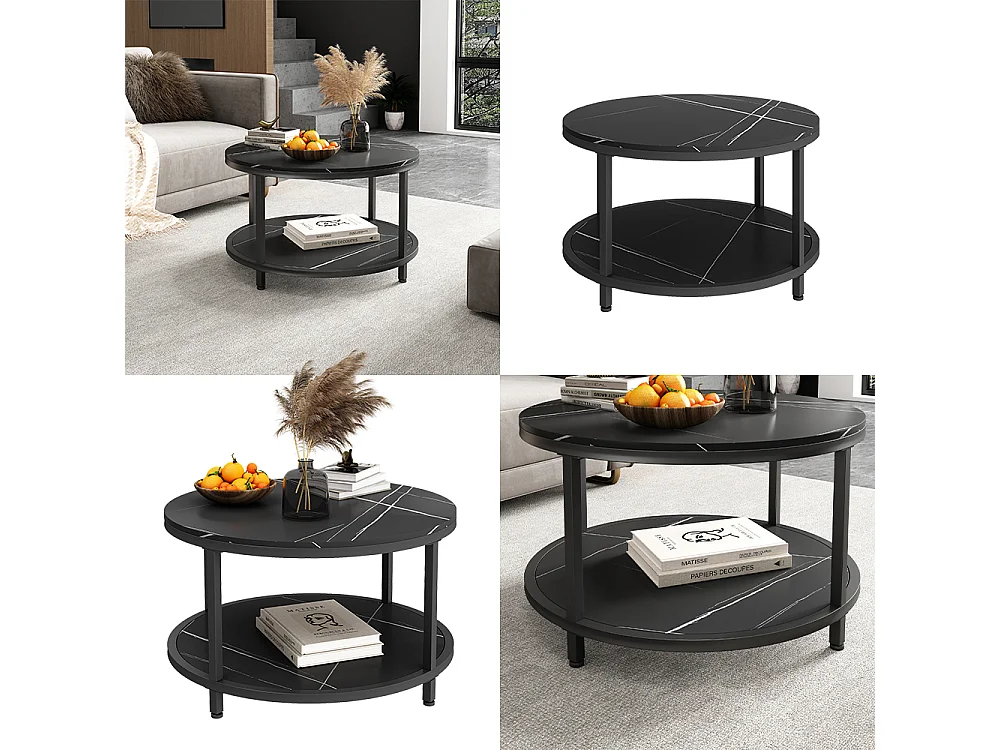 Table basse marbre 80x80x46 ontario