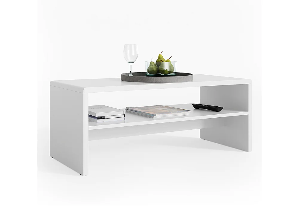 Tavolino da salotto bianco 99.6x39.8x40.1