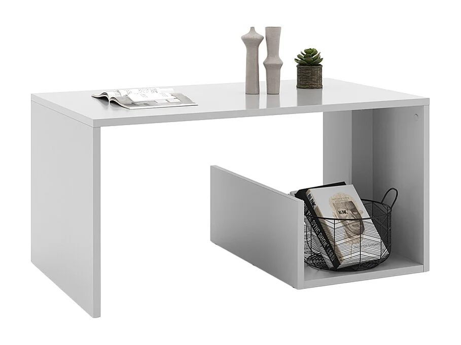 Table basse blanc 80x46.6x40 lonar