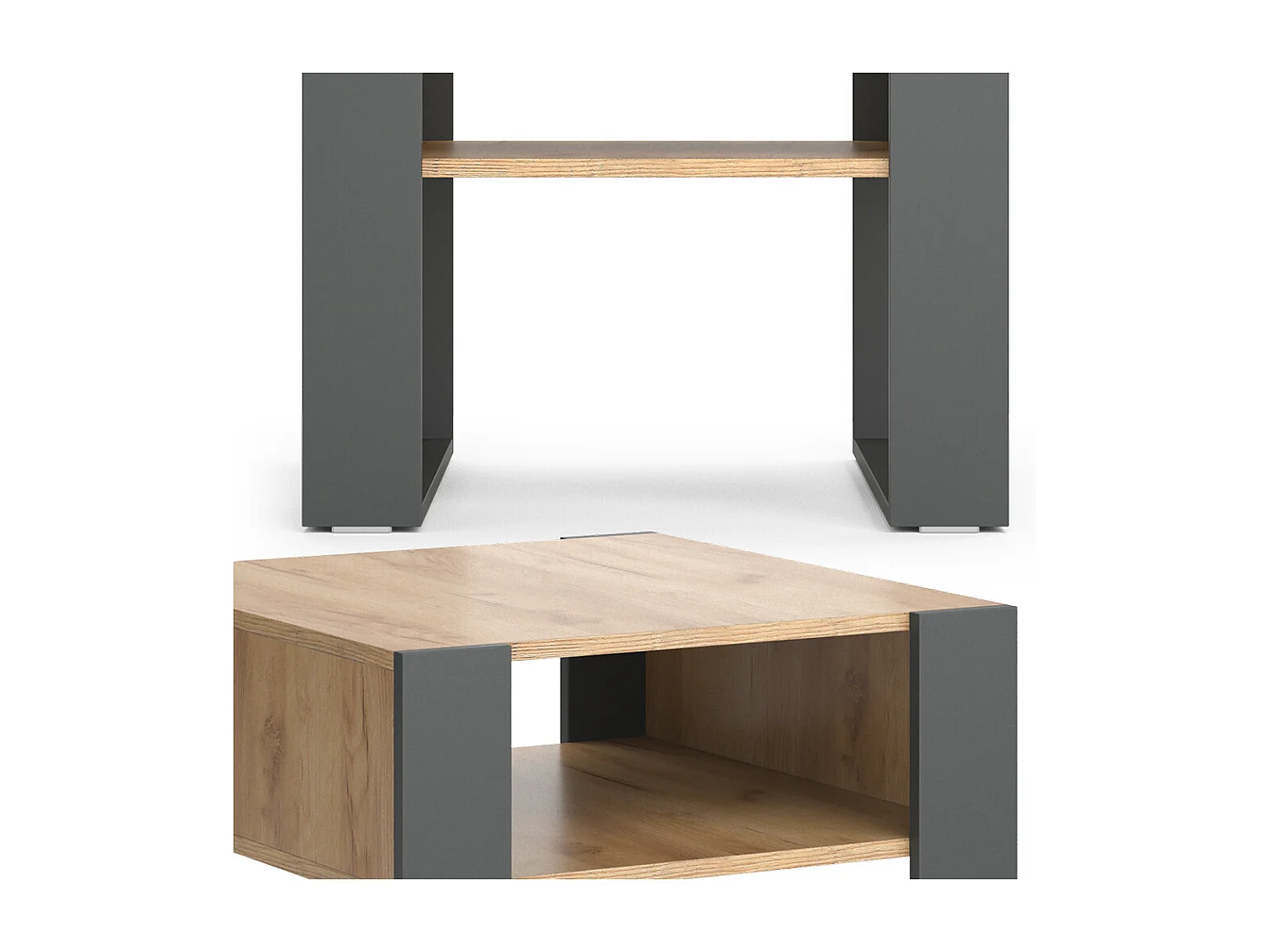 Table basse anthracite 59.2x50.6x62.4