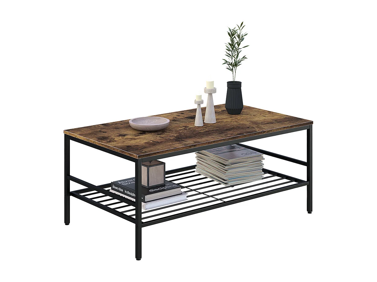 Couchtisch goldkraft eiche/schwarz 106x60x45.5 fyrk