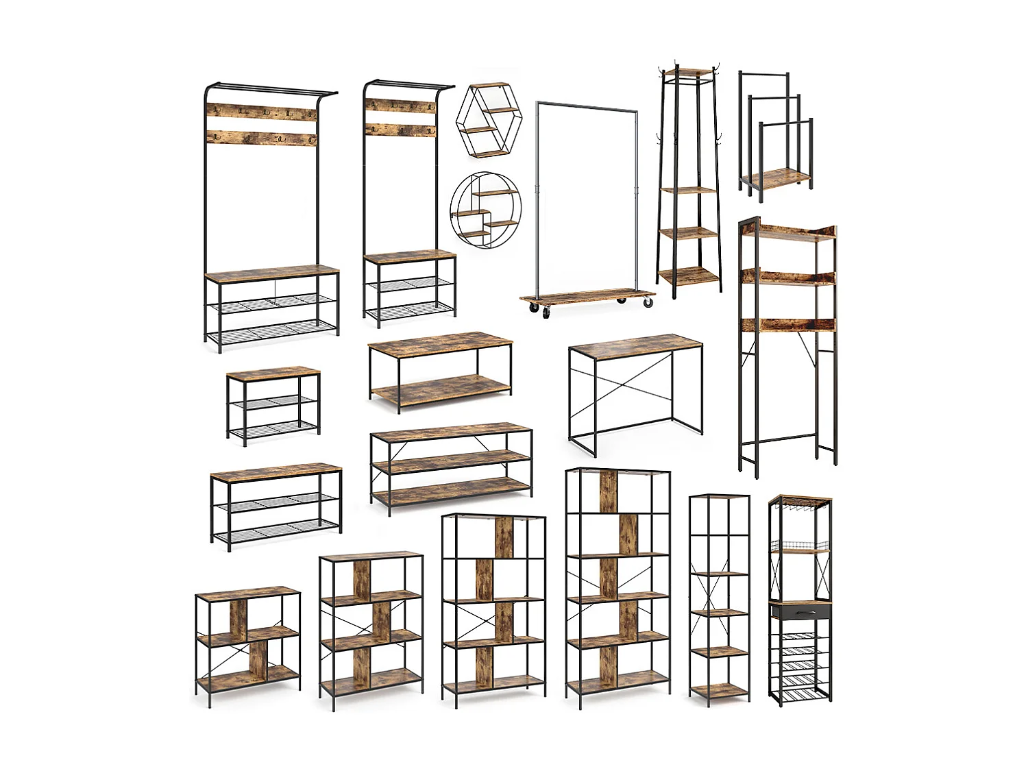 Couchtisch goldkraft eiche/schwarz 106x60x45.5 fyrk