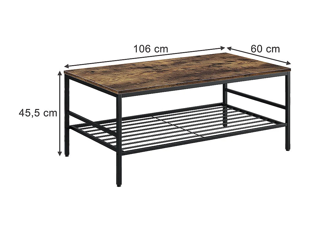 Sofabord goldkraft eg/sort 106x60x45.5 fyrk