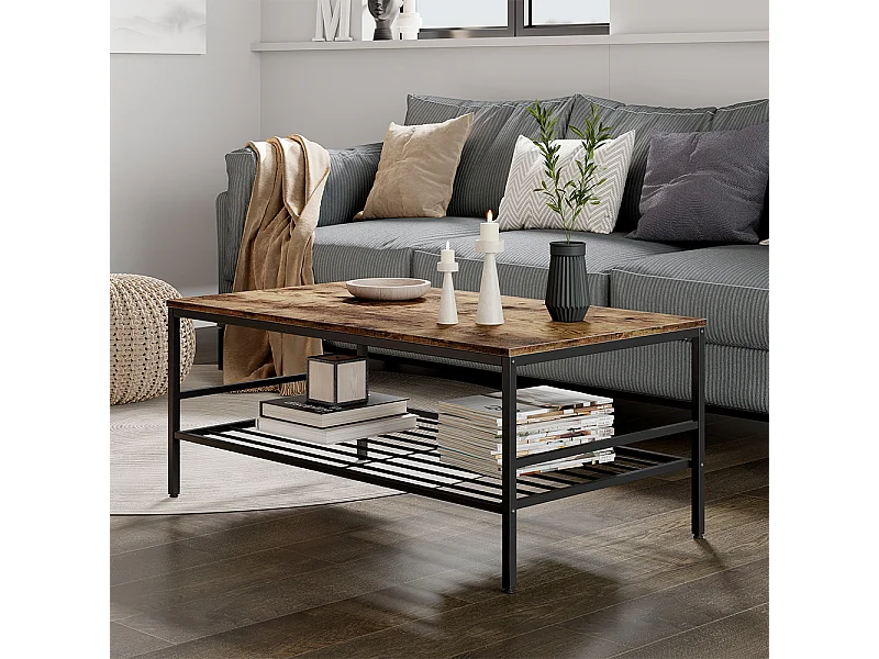 Couchtisch goldkraft eiche/schwarz 106x60x45.5 fyrk