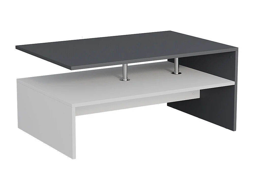 Couchtisch anthrazit/weiß 90x52.6x42.2 amato