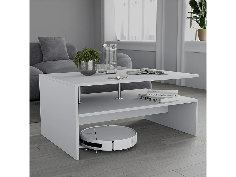 Couchtisch weiß 90x52.6x42.2 amato