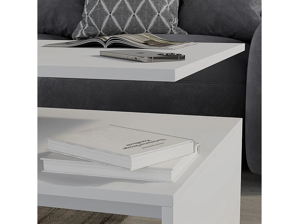 Couchtisch weiß 90x52.6x42.2 amato