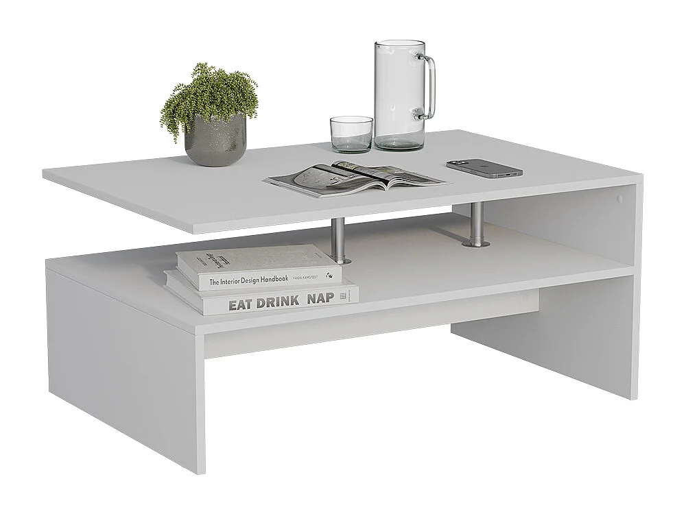 Table basse blanc 90x52.6x42.2 amato