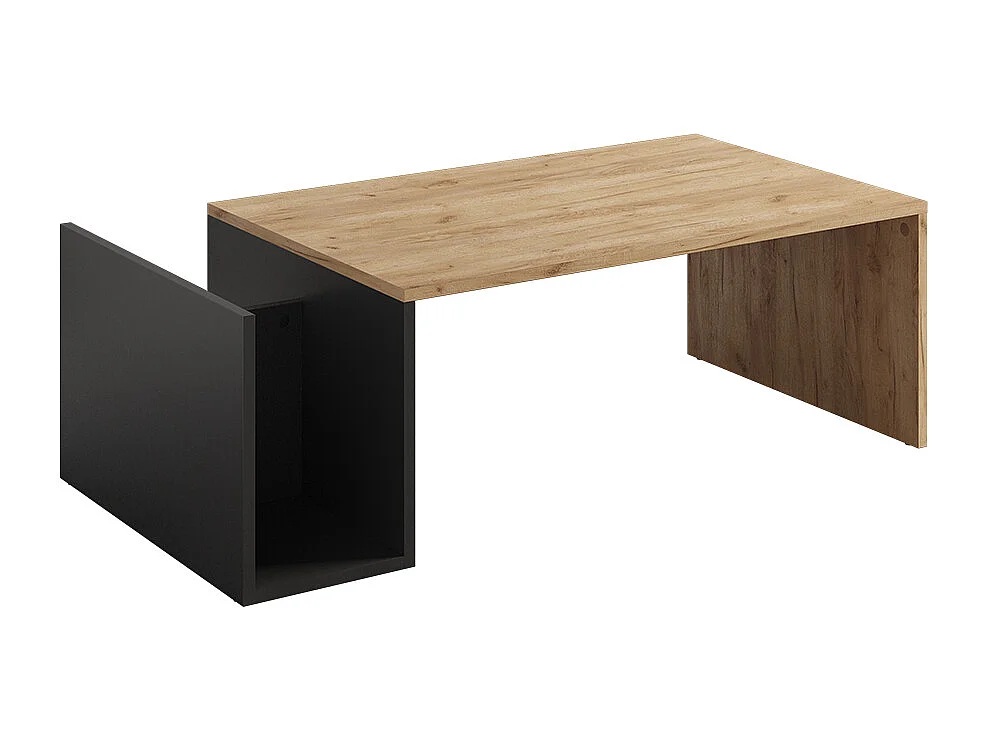 Table basse chêne doré/anthracite 100x50x32.9 avento