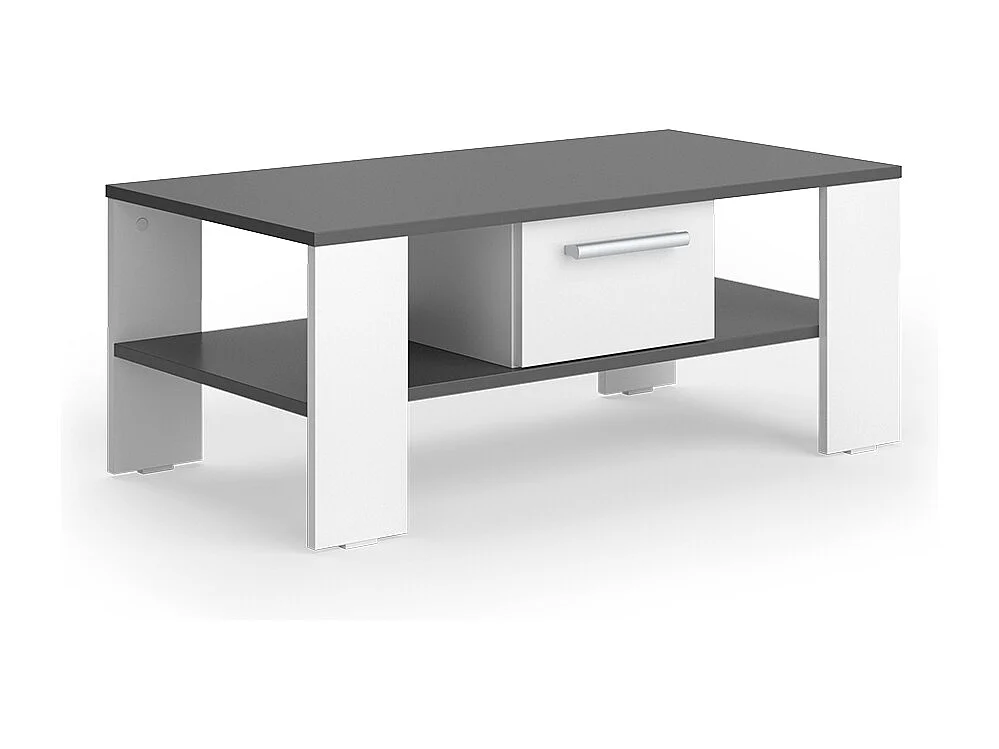 Table basse anthracite/blanc 89.8x46.4x35.8 wilmut