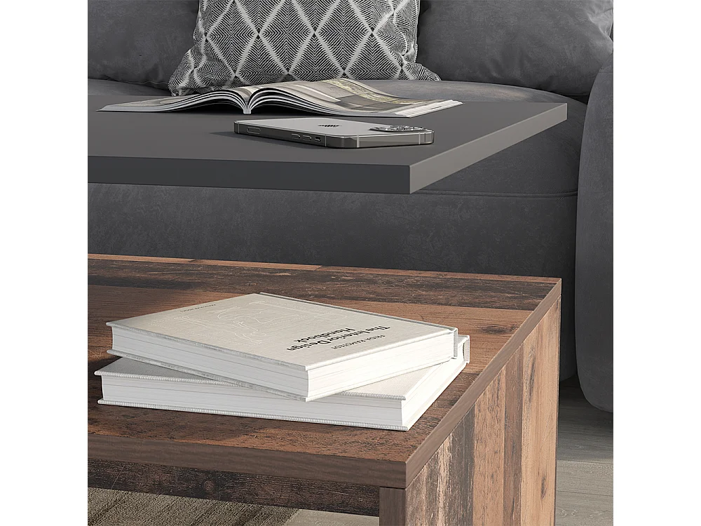 Table basse anthracite 90x52.6x42.2 amato