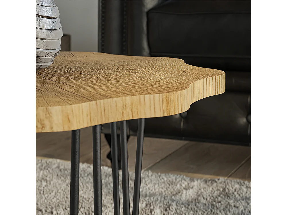 Coffee table oak 60x60x2.5 ringo