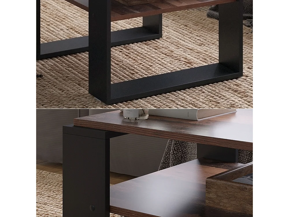 Couchtisch antikholz 65.6x55.8x46.2 helm