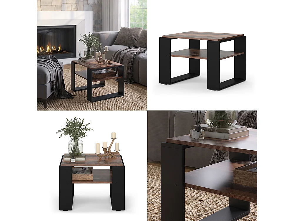 Couchtisch antikholz 65.6x55.8x46.2 helm