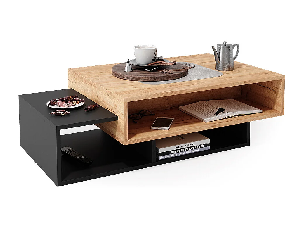 Table basse anthracite 105x60x32 bari