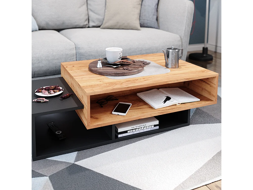 Table basse anthracite 105x60x32 bari