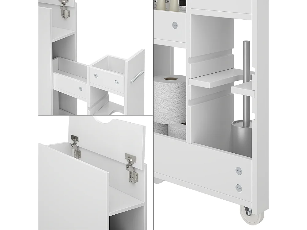 Armario de aseo blanco 18x50x71.3 niva