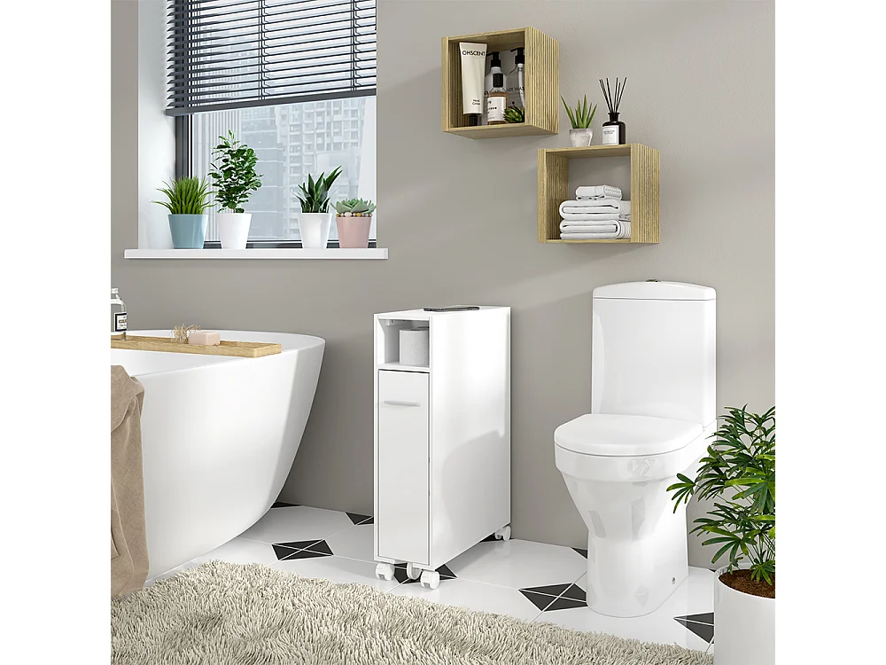 Toilettenschrank weiß 18x50x71.3 niva