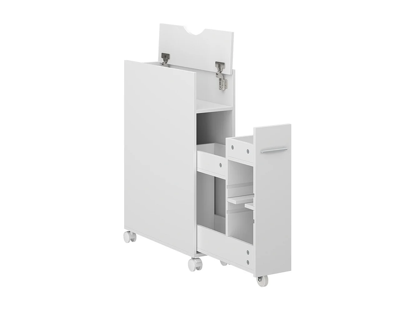 Toilettenschrank weiß 18x50x71.3 niva