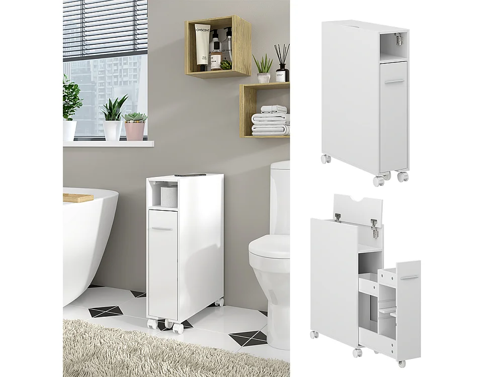 Toiletskab hvid 18x50x71.3 niva
