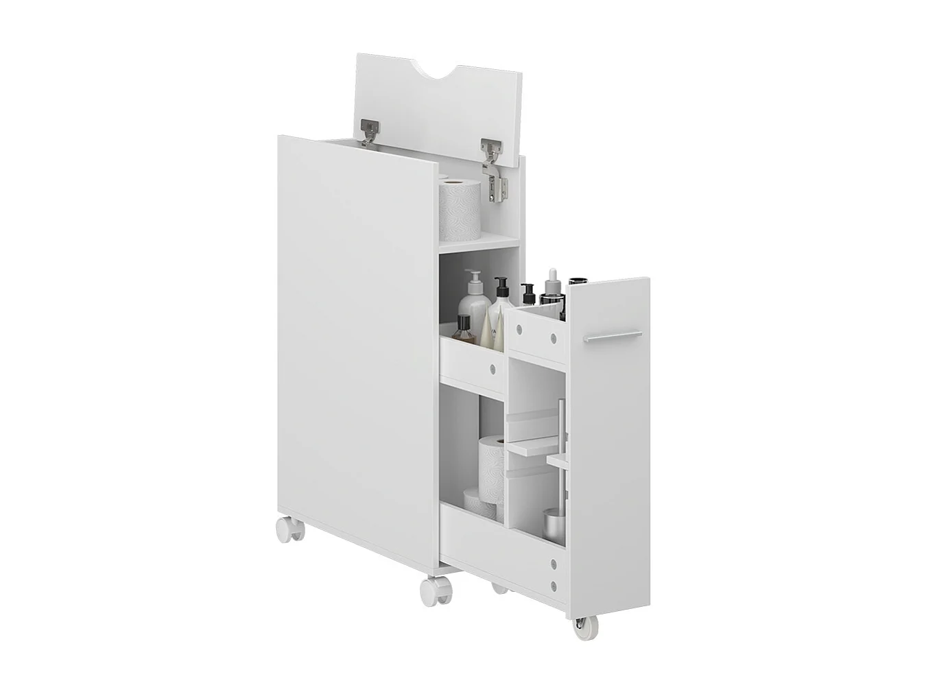 Toiletskab hvid 18x50x71.3 niva