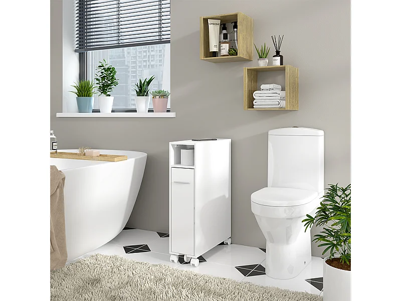 Armario de aseo blanco 18x50x71.3 niva