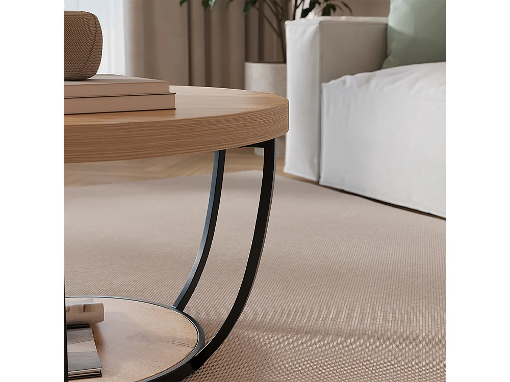 Tavolino da salotto quercia dorata 80x80x44 arvina