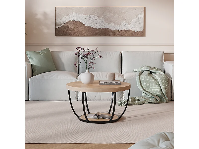 Couchtisch goldkraft eiche 80x80x44 arvina