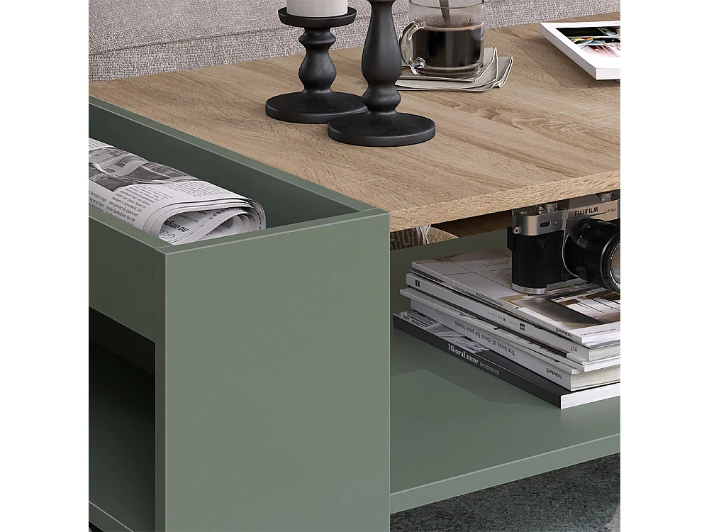 Couchtisch grün 100x55x42 wido