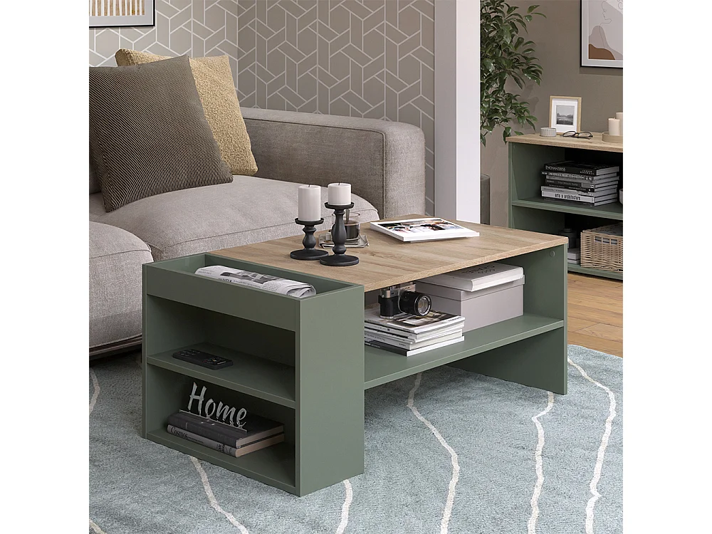 Couchtisch grün 100x55x42 wido