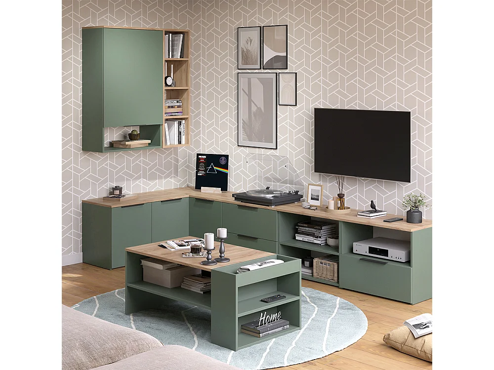 Couchtisch grün 100x55x42 wido