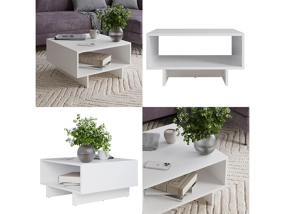 Couchtisch weiß 60x60x32.3 luka