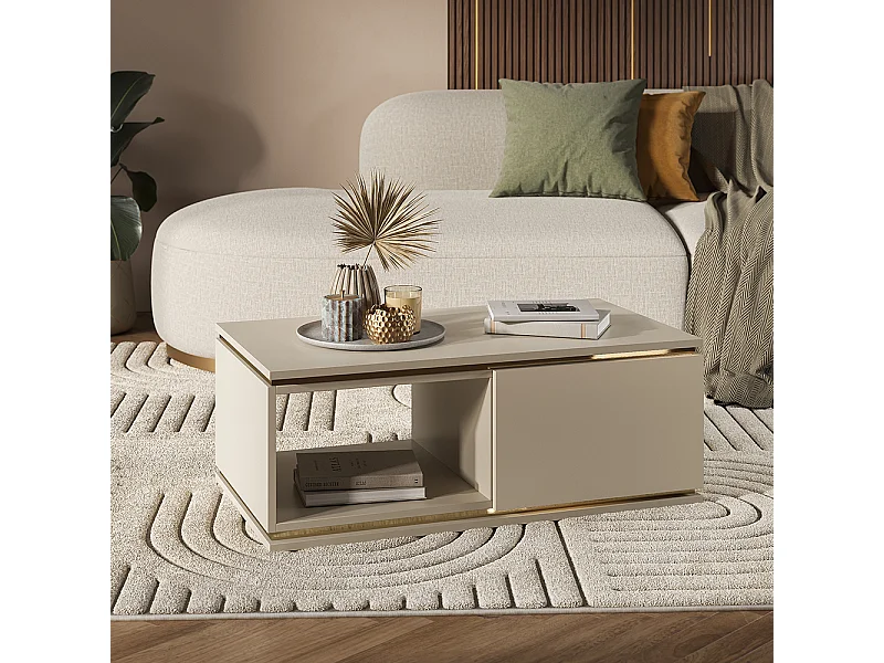 Table basse cachemire 90x50x34 linette